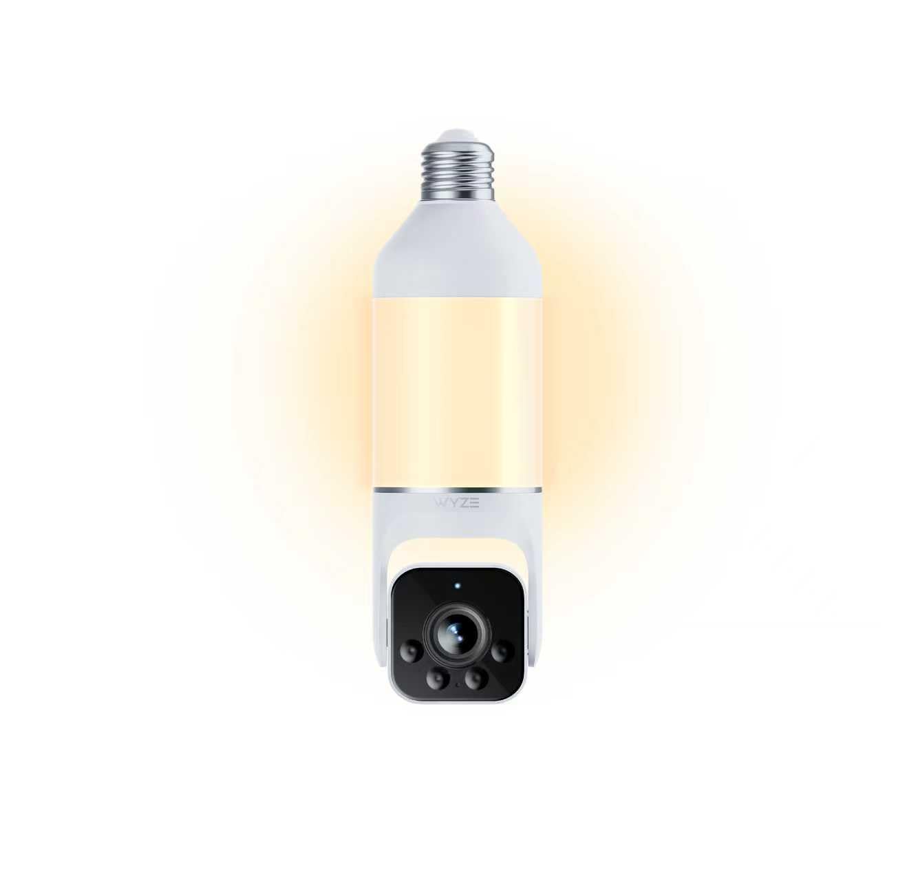 Bulb Cam Security Camera 2K HD Outdoor Light Bulb Camera with Color Night Vision, Dimmable LED Bulb, Motion Detection, Siren Alarm, Compatibility with Alexa/Google Assistant, Free Expert Support