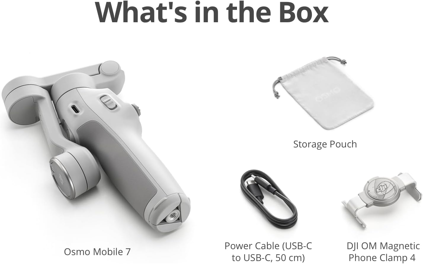 DJI Osmo Mobile 7 Gimbal Stabilizer for iPhone, Android, Built-in Tripod, Ultra-Light, Comfortable Grip, 3-Axis Phone Gimbal, Active Track 7.0, Shot Guides, One-Tap Edit, 10hrs Use, Phone Charging