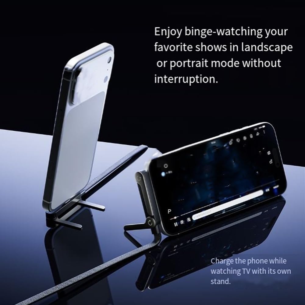 Invisible Holder Charger Cable, 2-in-1 240w Charger Super Fast Charging Cord with Built-in Phone Stand Charging Invisible Holder Type C Cable USB C Car for Gaming Office Car Travel