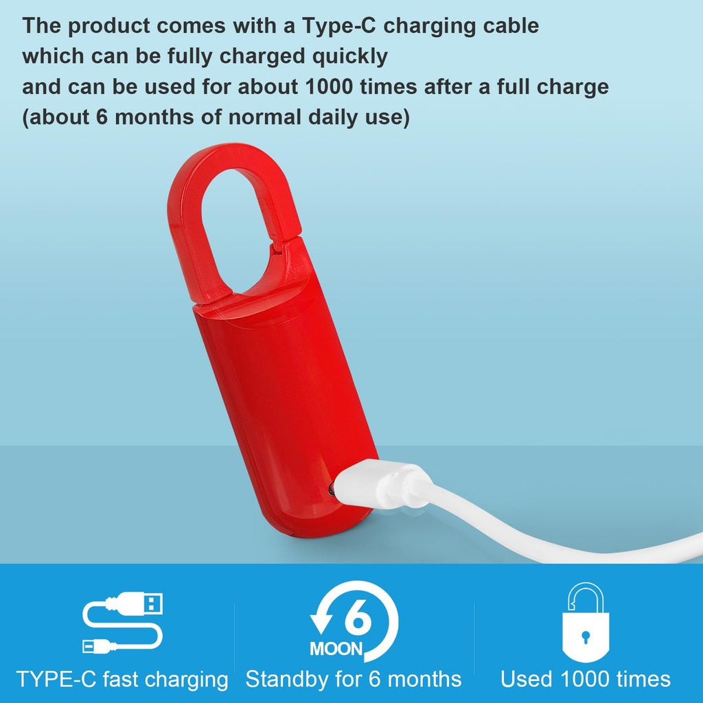 Smart Fingerprint Padlock for Locker, Small Rechargeable Fingerprint Lock, Keyless Biometric Thumbprint Padlock for Gym School Locker, Suitcase, Backpack