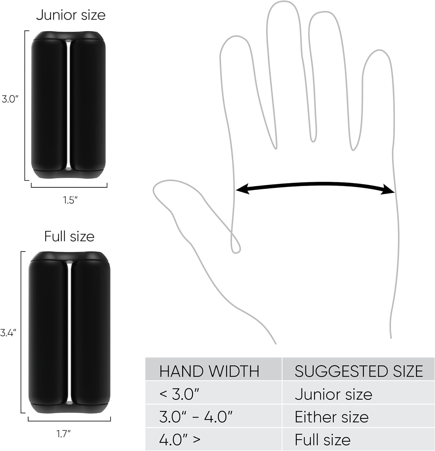 Roller - Handheld Fidget Toy for Adults | Help Relieve Stress, Anxiety, Tension | Promotes Focus, Clarity | Compact, Portable Design (Full Size/ABS, Black)