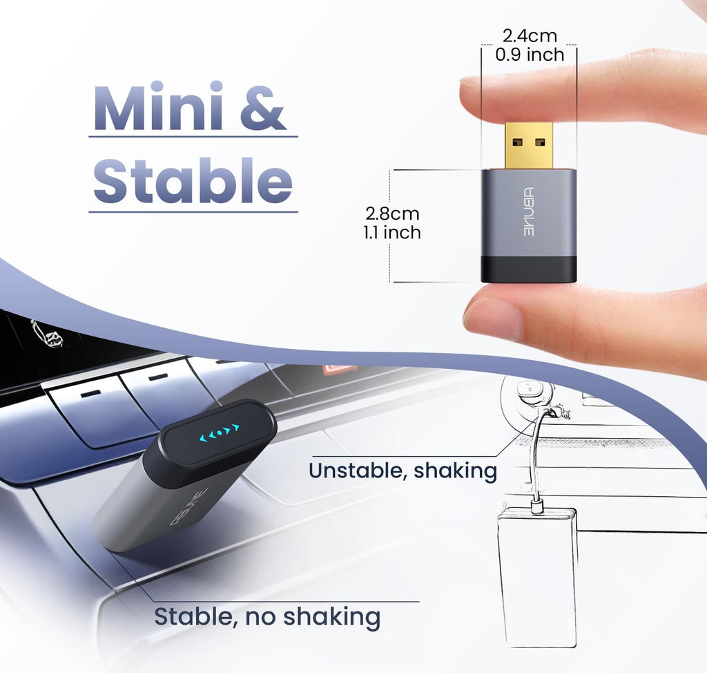 2-in-1 Wireless CarPlay Adapter & Android Auto Adapter, 2025 Updated Convert Wired to Wireless Car Play Dongle, Plug and Play with No Delay, Compatible with iOS 10+ & Android 11+