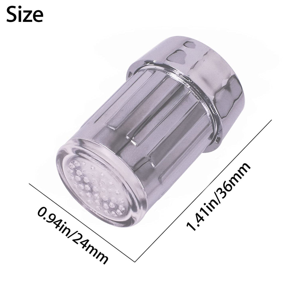 3-Color Temperature Sensitive Gradient LED Water Faucet Light - Color Changing Stream Spout Sink Tap for Kitchen and Bathroom