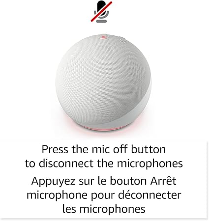 Echo Dot (newest model), Vibrant sounding Alexa speaker, Great for bedrooms, dining rooms and offices, Glacier White, with Alexa+ Early