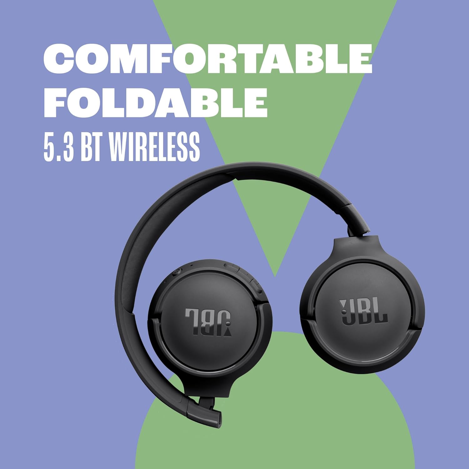 JBL Tune 520BT - Wireless On-Ear Headphones, Up to 57H Battery Life and Speed Charge, Lightweight, Comfortable and Foldable Design, Hands-Free Calls with Voice Aware (Blue)