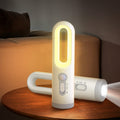 Rechargeable Motion Sensor Night Light 2-in-1 Portable LED Night Light Flashlight with Dusk to Dawn Sensor for Bedroom, Bathroom, Baby Nursery, Toilet, Reading, Camping(Warm White, 1 Pack)