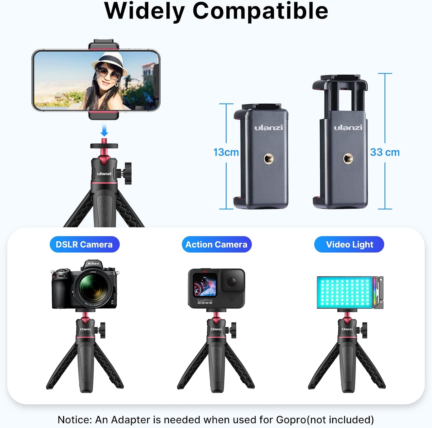 Extension Vlog Phone Tripod Mount Stand Holder Grip for iPhone Samsung Google Smartphone Compact Cameras Vlogging