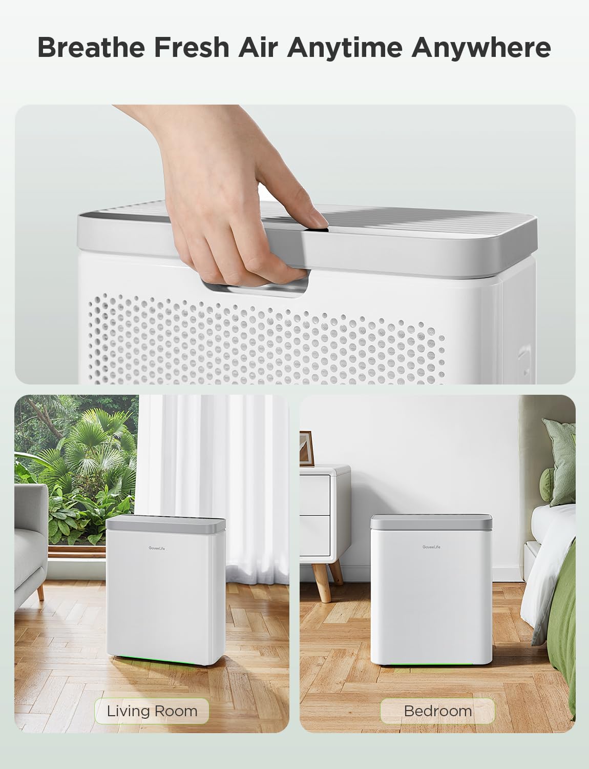 Smart Air Purifier for Home Large Room, Covers up to 1046 ft², PM2.5 Monitor, HEPA Sleep Mode, 3-in-1 Filter Air Purifier with App and Alexa Control for Pet Hair, Odors, Pollen and Smoke