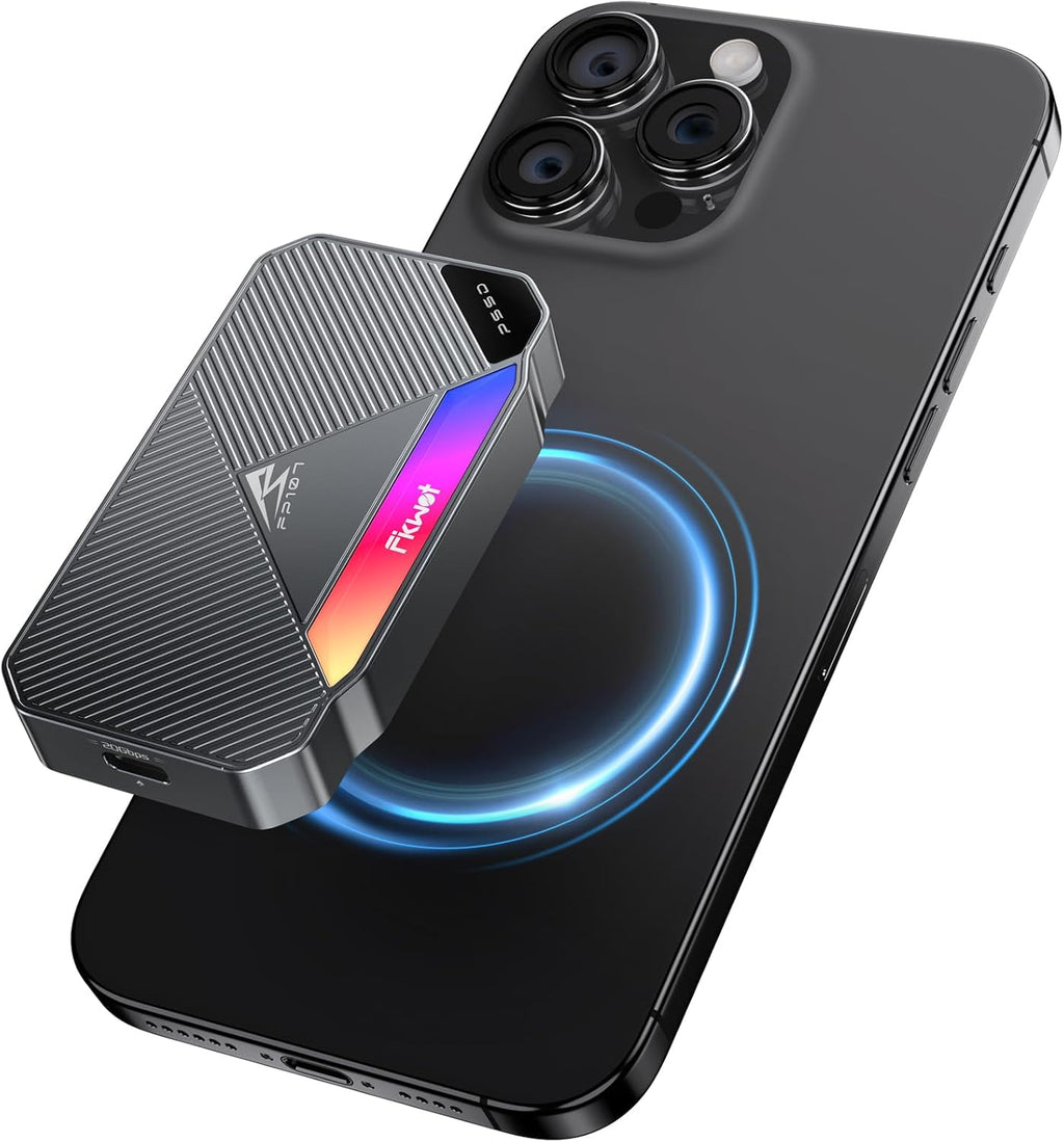 1TB Magnetic Portable SSD - 2050MB/s External SSD with Dynamic RGB Lighting and USB 3.2 Gen2x2 20Gbps, Designed for Recording and Storing 4K ProRes HD Video on PS5 /PC/Mac/iPhone15/16, etc.
