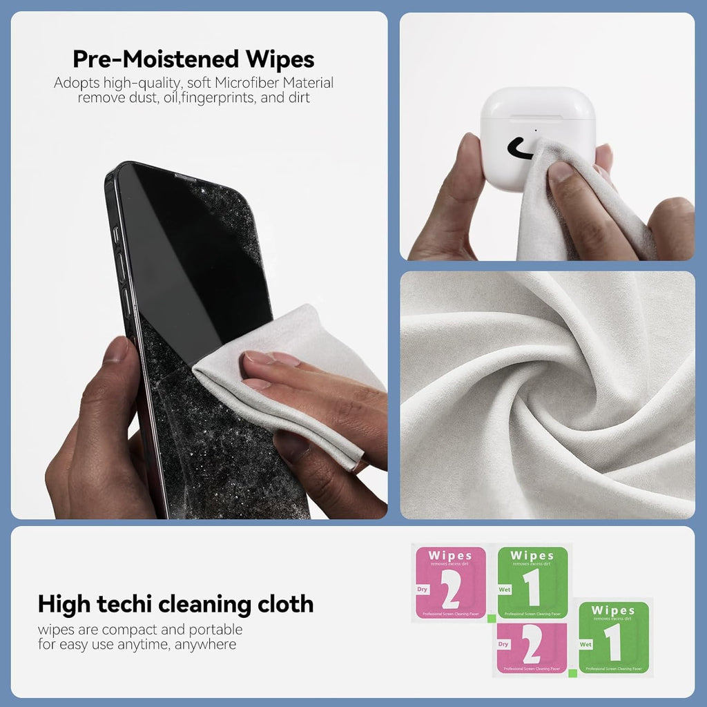 203 PCS AirPods Cleaner Kit, Earbud Cleaning Putty Remove Ear Wax, for Apple AirPods Pro/1/2/3 Compatible Charging Case/Bluetooth Headphones/Phone/Earbuds/Camera/Keyboard & Hearing Aids