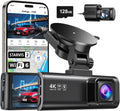 4K Dash Cam Front and Rear with STARVIS 2, 5.8GHz Wi-Fi Dash Camera for Cars, 128GB Card Included, GPS, 3.18”IPS Screen, Night Vision, 170°Wide Angle, WDR, 24H Parking Mode(F7NP)