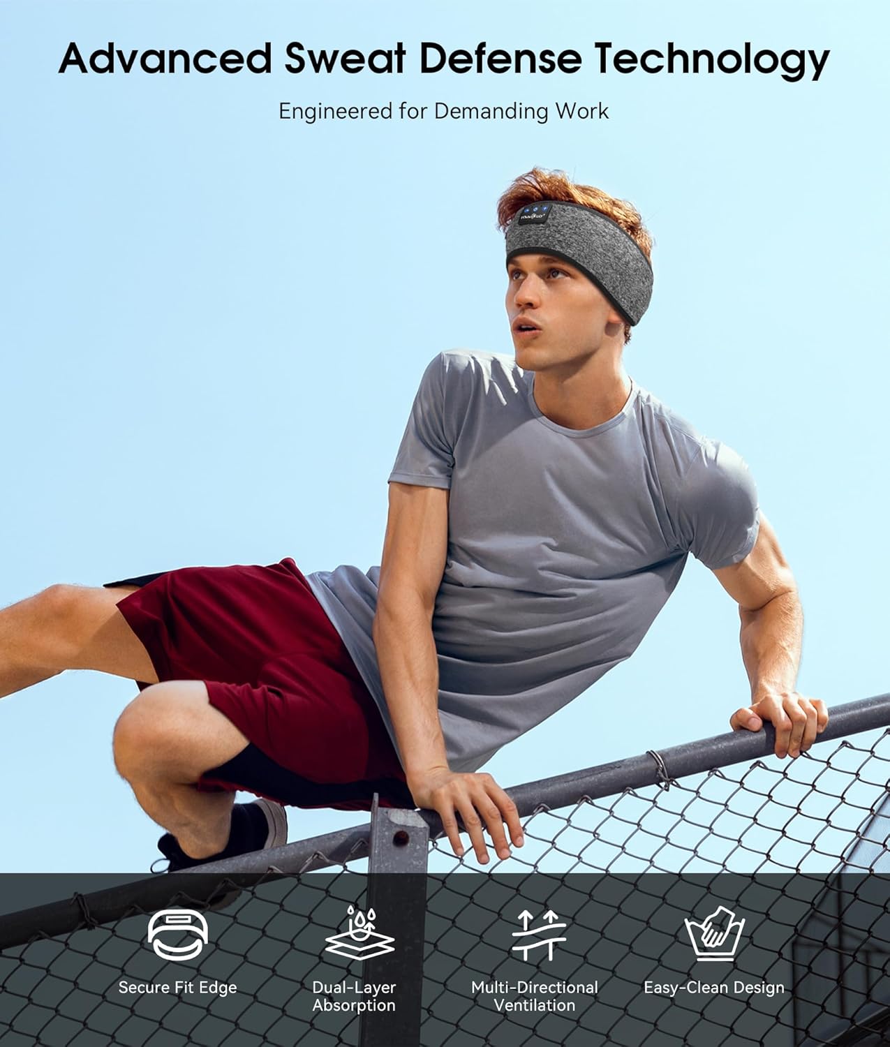 Bluetooth 5.4 Sleep Headphones Headband, Wireless Sleeping Headphones Sleep Mask Earbuds IPX6 Waterproof for Side Sleepers Workout Running Insomnia Travel Yoga Cool Tech Gadgets