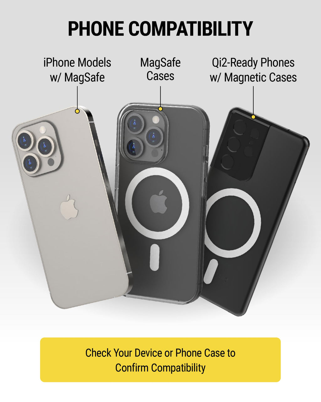 Modular Charging Station with Qi2 15W Wireless Charger Stand, 5W Charging Pad for AirPods Pro, 60W USB-C Multi Device Phone Charger Compatible with Apple iPhone, MagSafe, Samsung