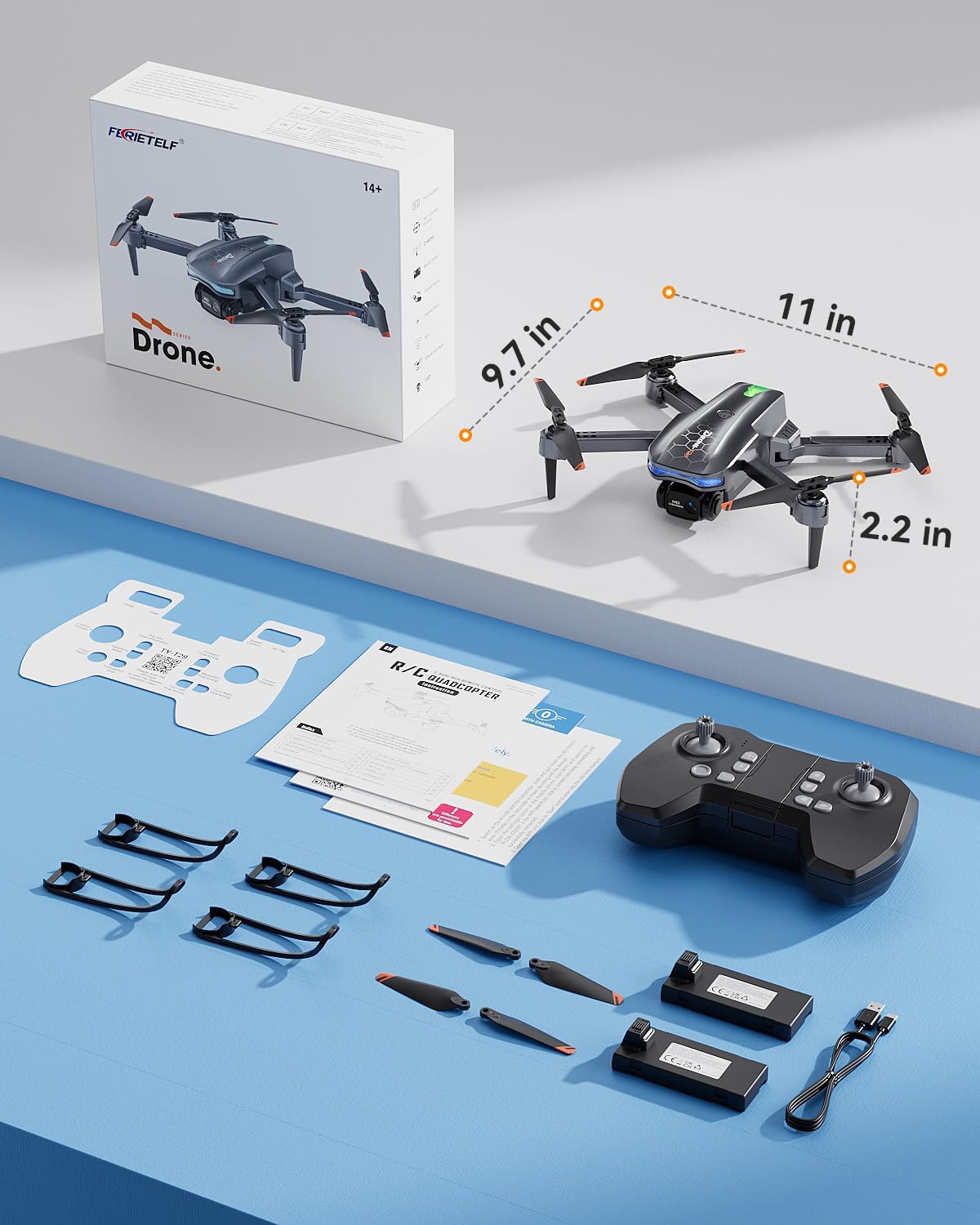 T29 Foldable Drone with Camera for Kids - Drones for Adults with 1080P HD Live Video, RC Quadcopter with 24mins Flight for Beginners, Toy for Boys Girls