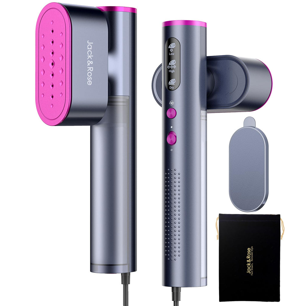 Travel Steamer for Clothes,100-220V Portable Steamer,15s Heat Up, Steamer ＆ Iron 2 In 1, Travel Size Garment Steamer,Large Ceramic Heat Panel,for Global ＆ Europe Traveling