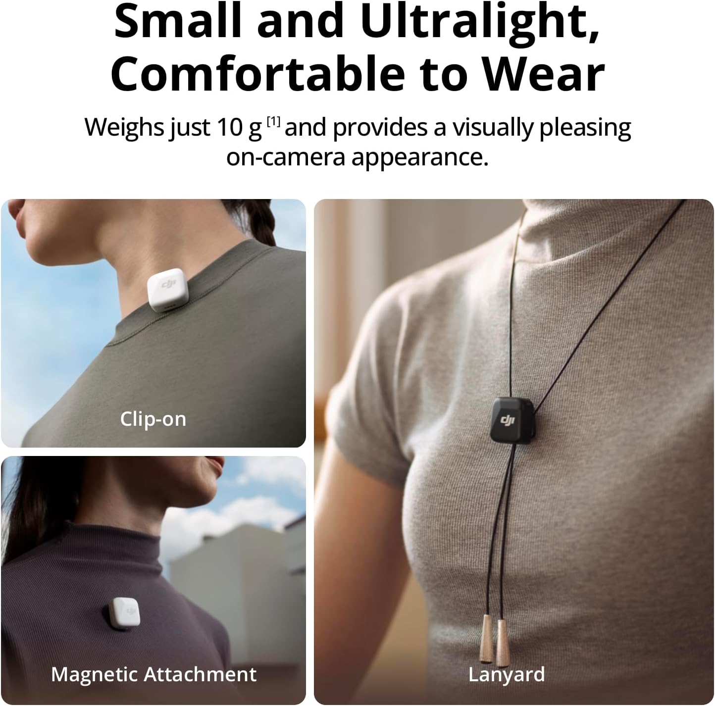 DJI Mic Mini (2 TX + 1 RX + Charging Case), Wireless Microphone for Camera/iPhone/Android, Ultralight, Detail-Rich Audio, 48h Use, Noise Cancelling, Automatic Limiting, Vlog, Streaming