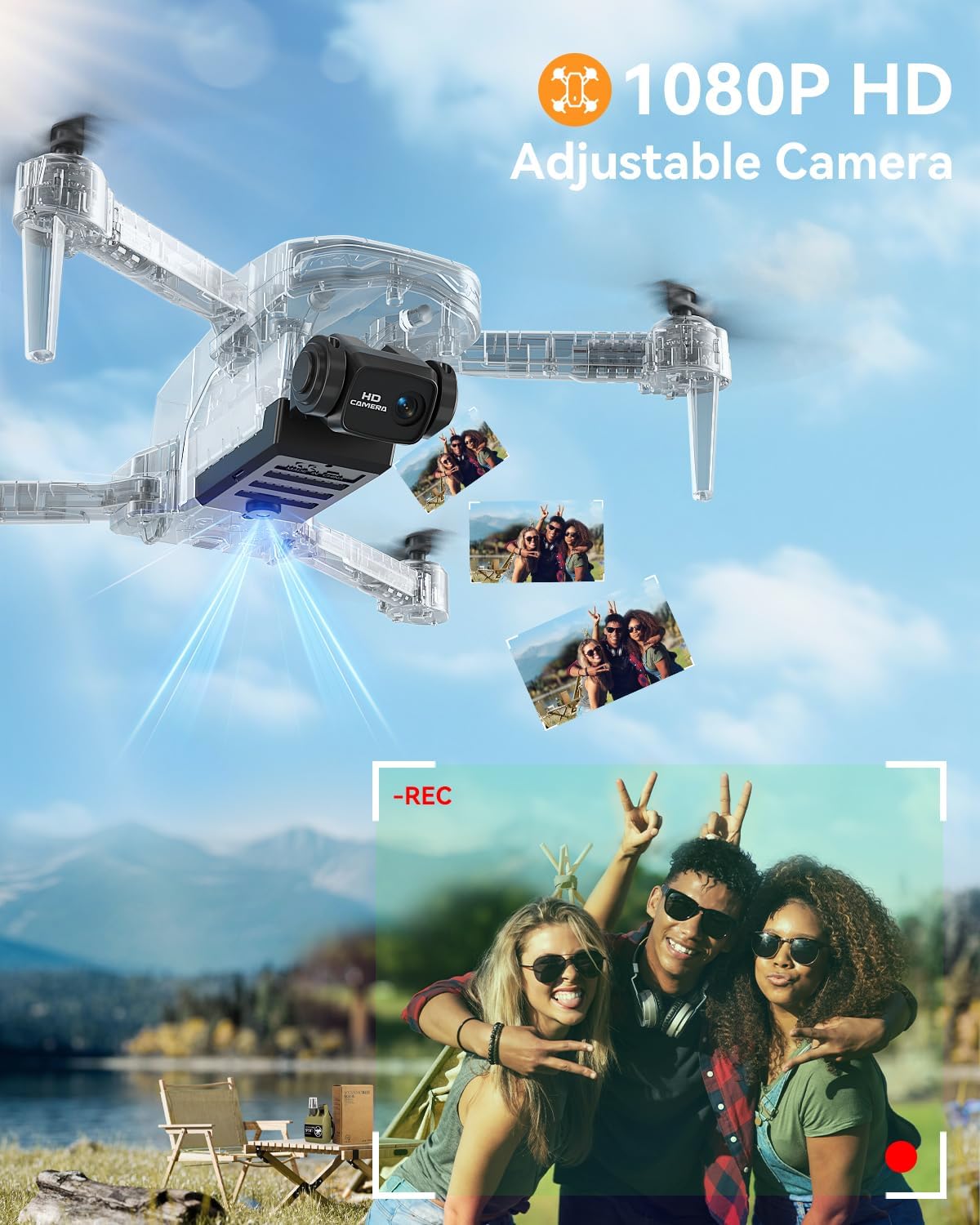 T29 Foldable Drone with Camera for Kids - Drones for Adults with 1080P HD Live Video, RC Quadcopter with 24mins Flight for Beginners, Toy for Boys Girls