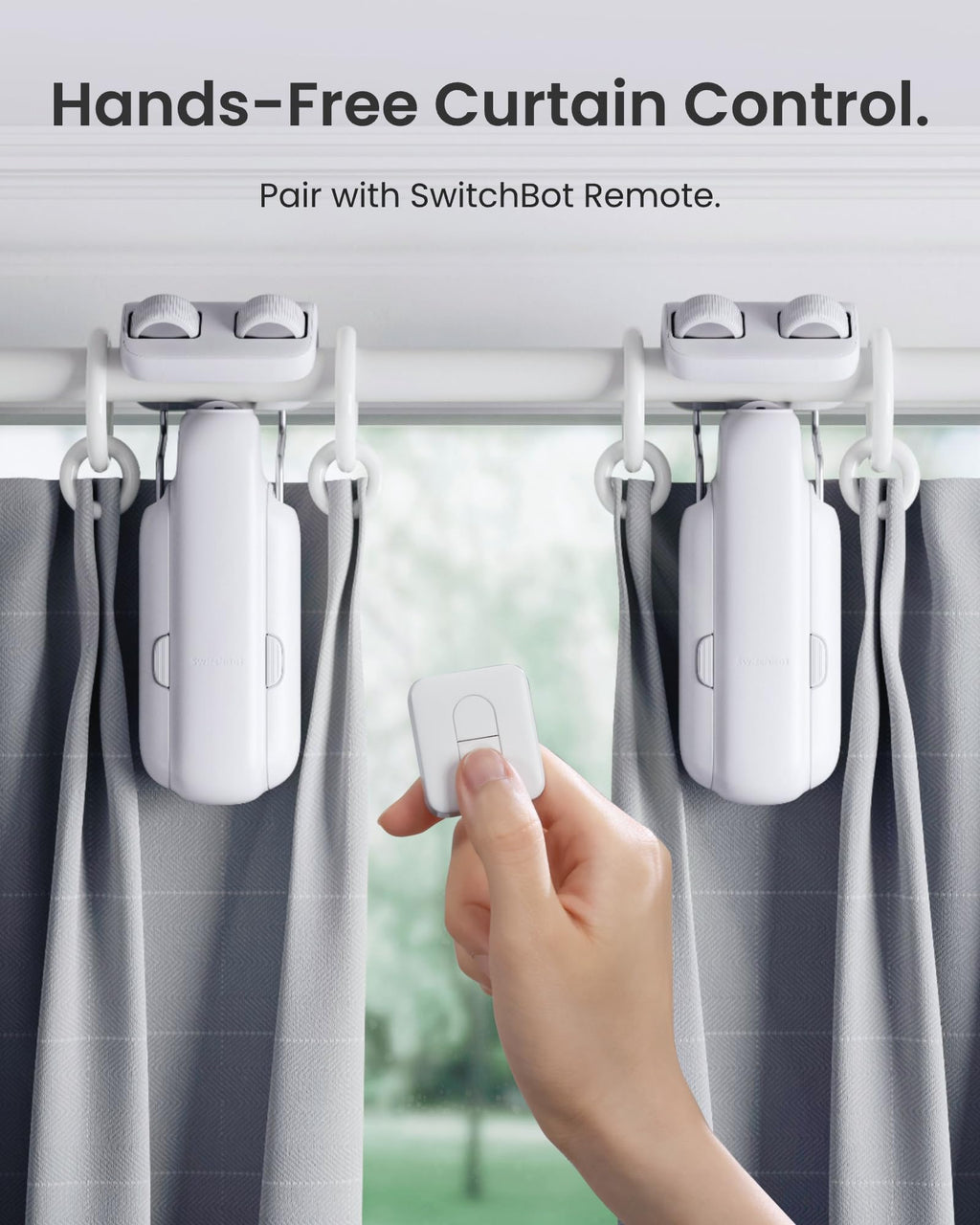 Automatic Curtain Opener 3 Rod, Bluetooth Remote Control, Wi-Fi & App Control, Add Hub to Work with Alexa, Google Home, Home Kit