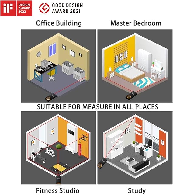 Laser Measuring Tool, Pocket-Size 98Ft Digital Laser Tape Measure ±2mm Accuracy, USB-C Rechargeable, OLED Display, Ft/M/in Unit Conversion, Real-time Data Sync, Cool Gadgets for Men & Home Use