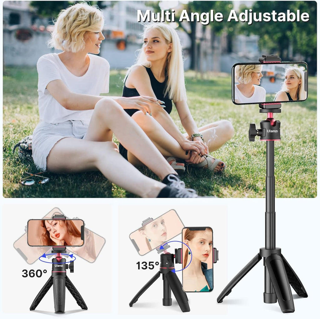 Extension Vlog Phone Tripod Mount Stand Holder Grip for iPhone Samsung Google Smartphone Compact Cameras Vlogging
