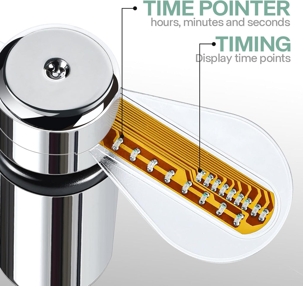 LED USB Clock Fan with Real Time Display Function, USB Clock Fans, Silver