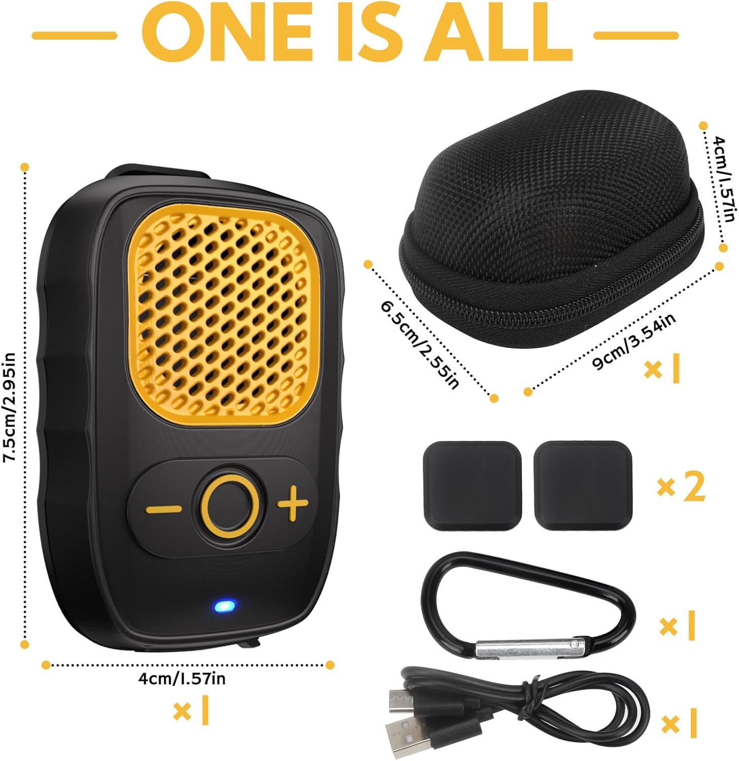 Wearable Bluetooth Speaker, 30H Working Time Magnetic Clip-On Wireless Jobsite Pro Water-Resistant Portable Speaker — Built-in Mic for Hands-Free Music and Calls