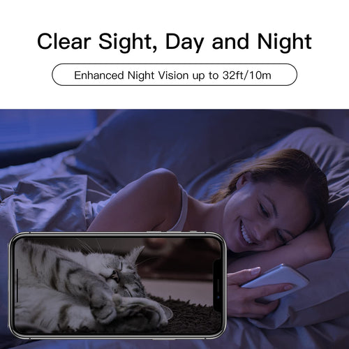 360° View 2K Pet Camera with Phone App, Indoor Security Camera, P2T Baby Monitor, Pan/Tilt, Motion & Sound Detection, Night Vision,Two-Way Audio, Works with Alexa