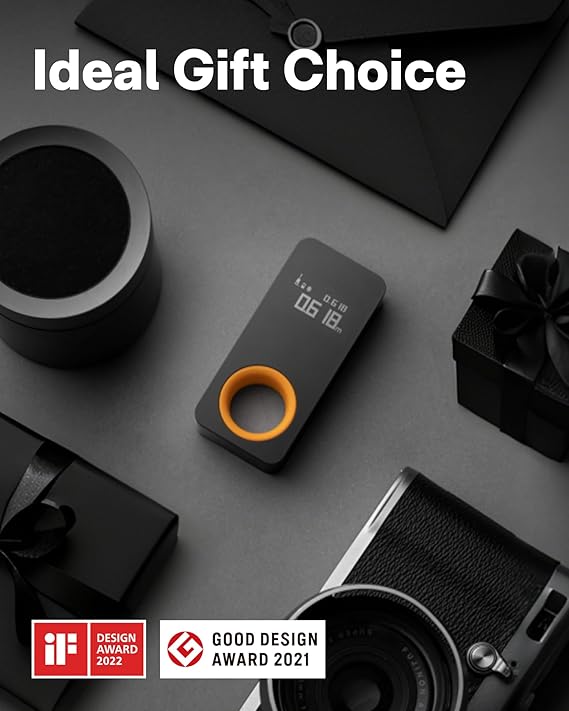 Laser Measuring Tool, Pocket-Size 98Ft Digital Laser Tape Measure ±2mm Accuracy, USB-C Rechargeable, OLED Display, Ft/M/in Unit Conversion, Real-time Data Sync, Cool Gadgets for Men & Home Use