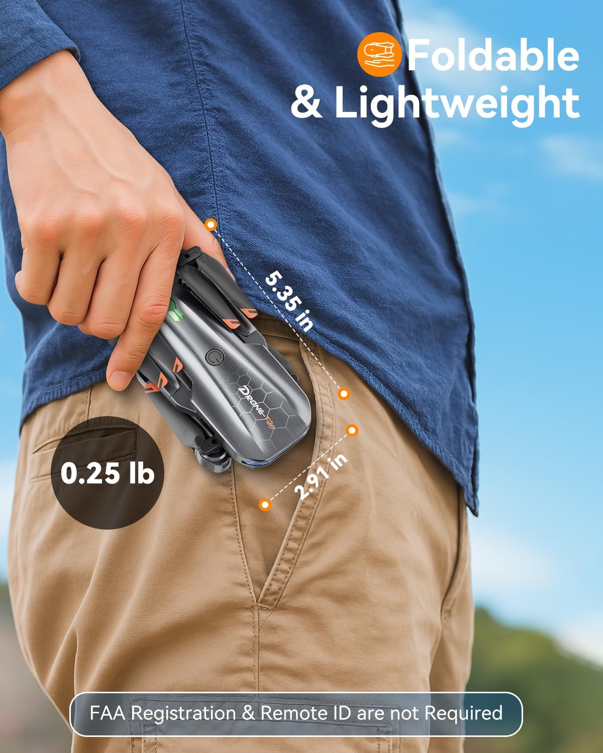 T29 Foldable Drone with Camera for Kids - Drones for Adults with 1080P HD Live Video, RC Quadcopter with 24mins Flight for Beginners, Toy for Boys Girls