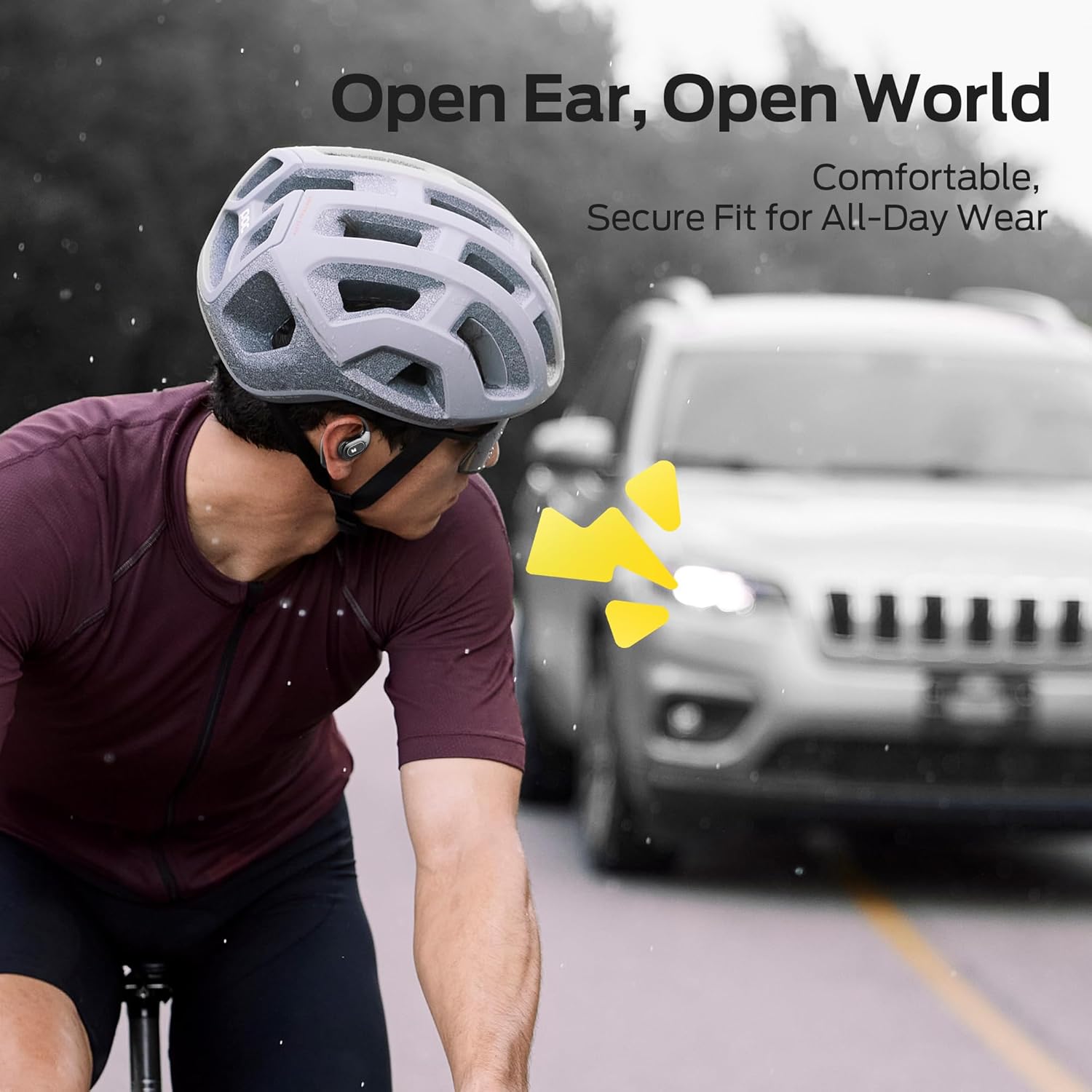 AI Translation Earbuds AC330, 3-in-1 Translator Earbuds Bluetooth 6.0, Wireless Open Ear Headphones with 115 Languages Real-Time Translation, Stylish Rotating Case with Lanyard, Black