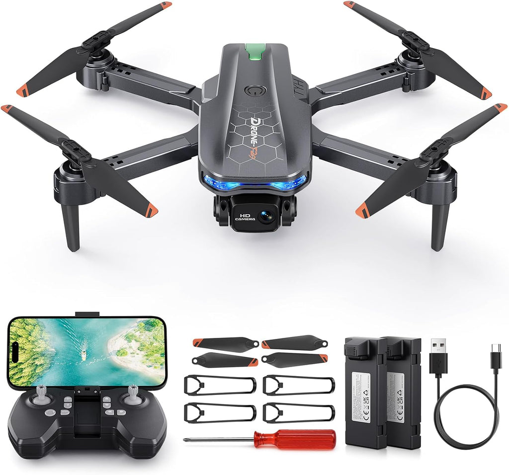 T29 Foldable Drone with Camera for Kids - Drones for Adults with 1080P HD Live Video, RC Quadcopter with 24mins Flight for Beginners, Toy for Boys Girls