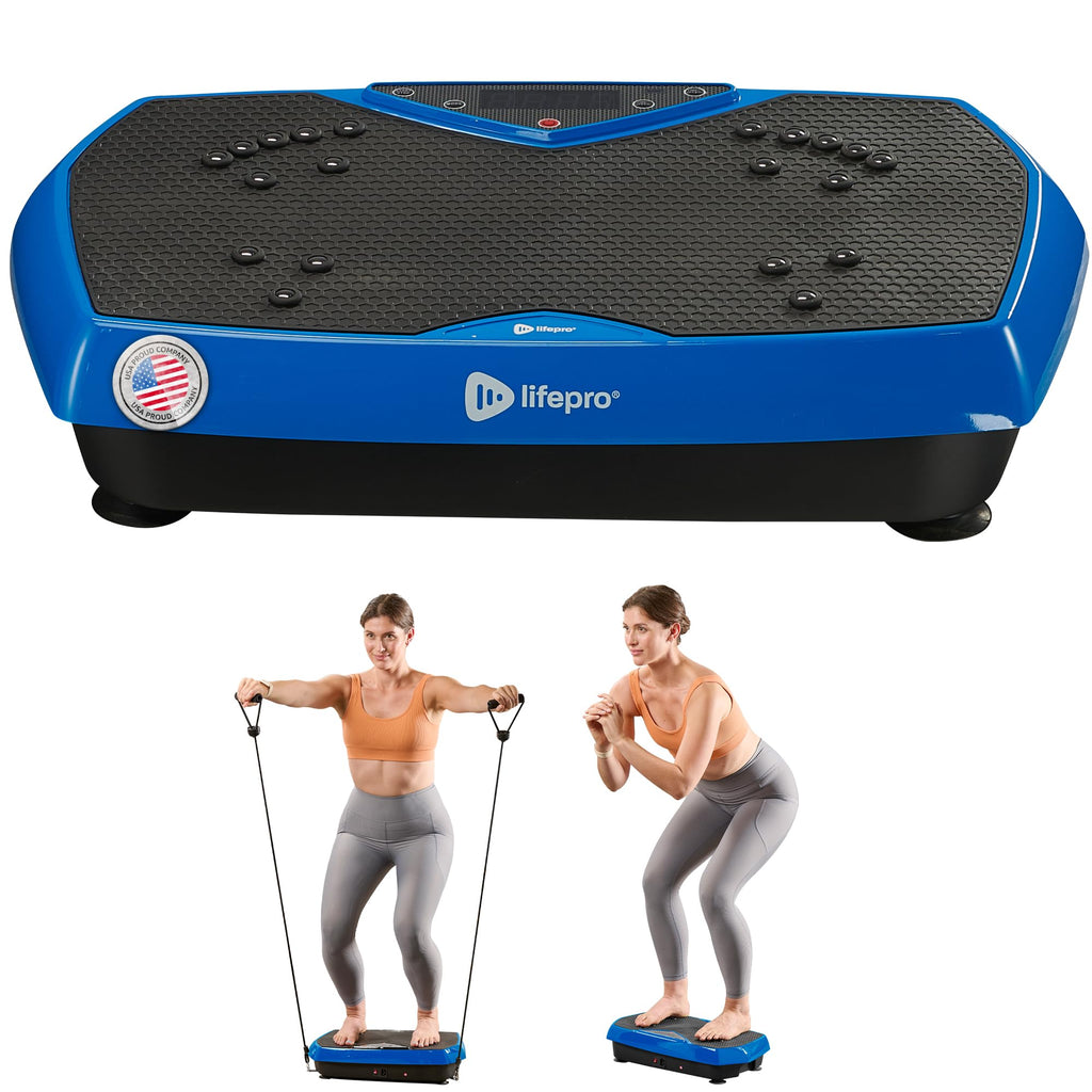 Vibration Plate Exercise Machine with Magnetic Acupoints & Handlebars, Whole Full Body Vibration Plate for Fitness & Workout– 99 Speed Levels, Bluetooth Speaker, Resistance Bands & Remote