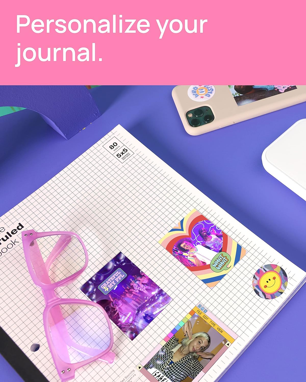 Mini Photo Printer, Print from Compatible iOS & Android Devices, Sticky-Back Prints