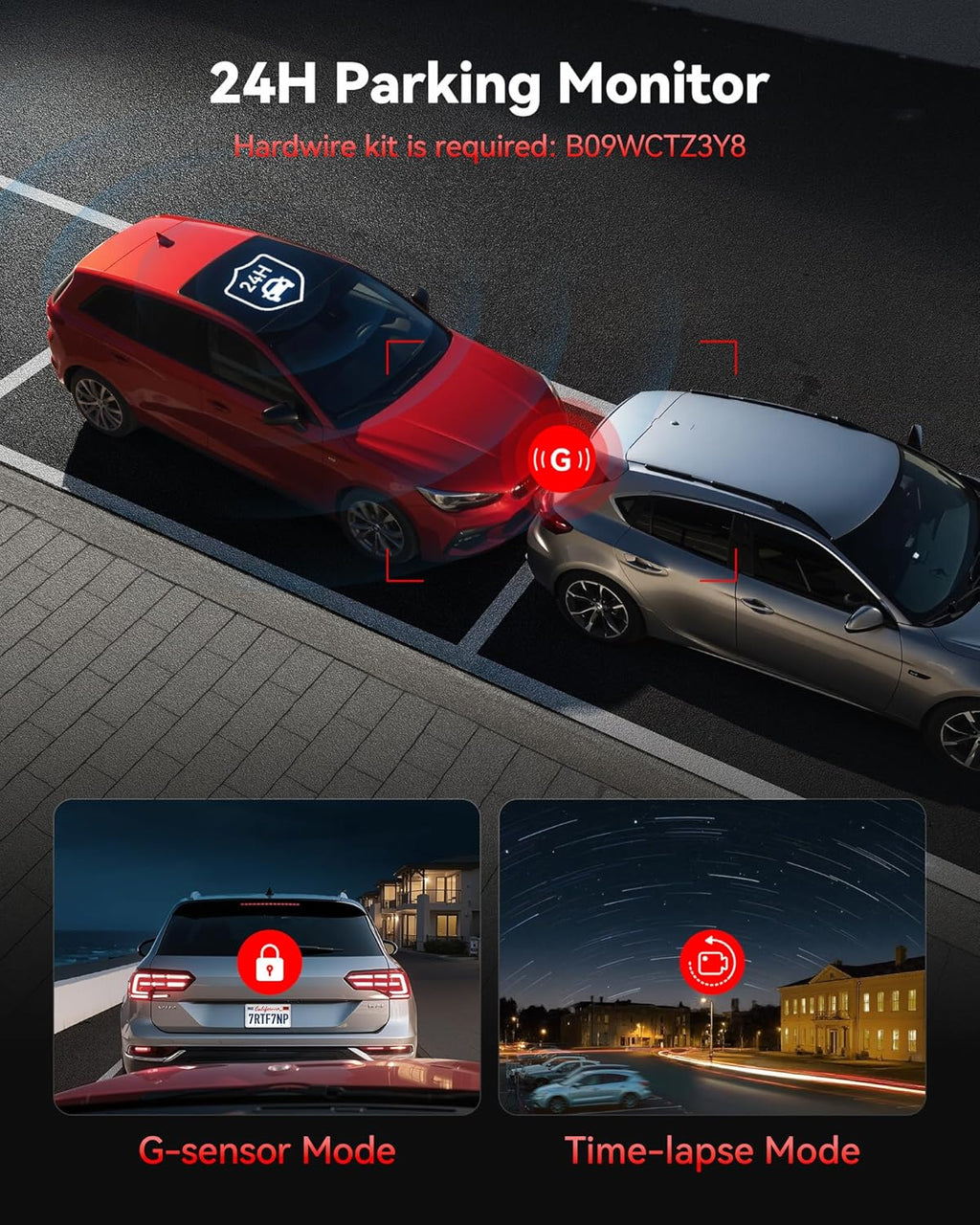 4K Dash Cam Front and Rear with STARVIS 2, 5.8GHz Wi-Fi Dash Camera for Cars, 128GB Card Included, GPS, 3.18”IPS Screen, Night Vision, 170°Wide Angle, WDR, 24H Parking Mode(F7NP)