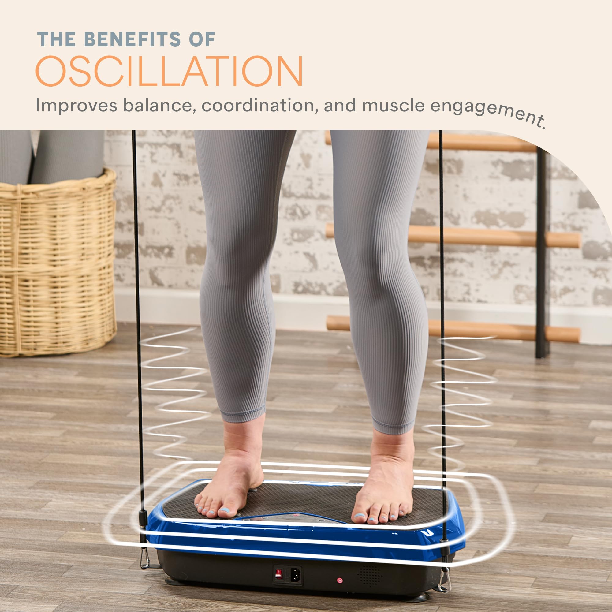 Vibration Plate Exercise Machine with Magnetic Acupoints & Handlebars, Whole Full Body Vibration Plate for Fitness & Workout– 99 Speed Levels, Bluetooth Speaker, Resistance Bands & Remote