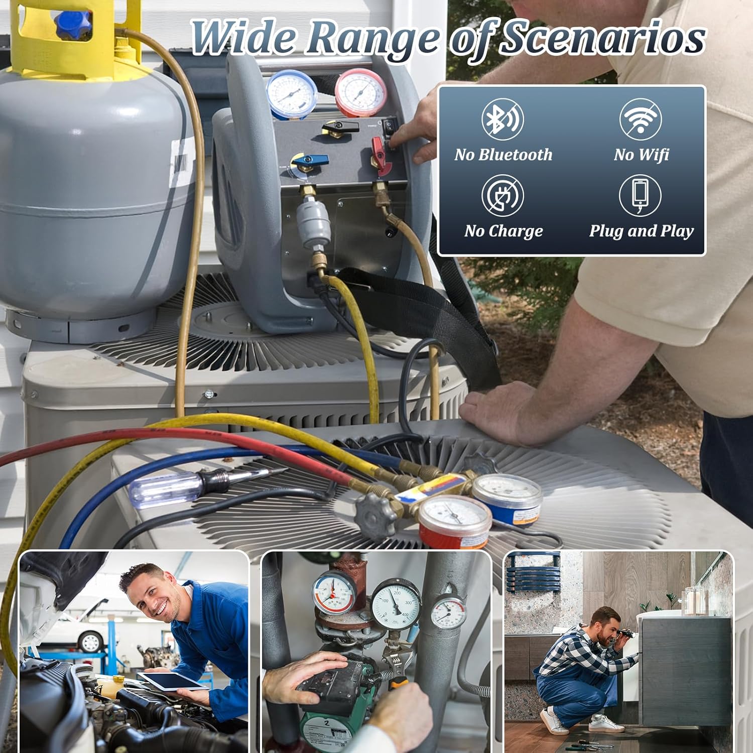 Endoscope Camera with Light, Ennovor 1920P HD, Endoscope Inspection with 8 Adjustable LED Lights, Borescope with Flexible Rigid Snake Camera, IP67 Waterproof and No Wi-Fi Required, for Android & iOS