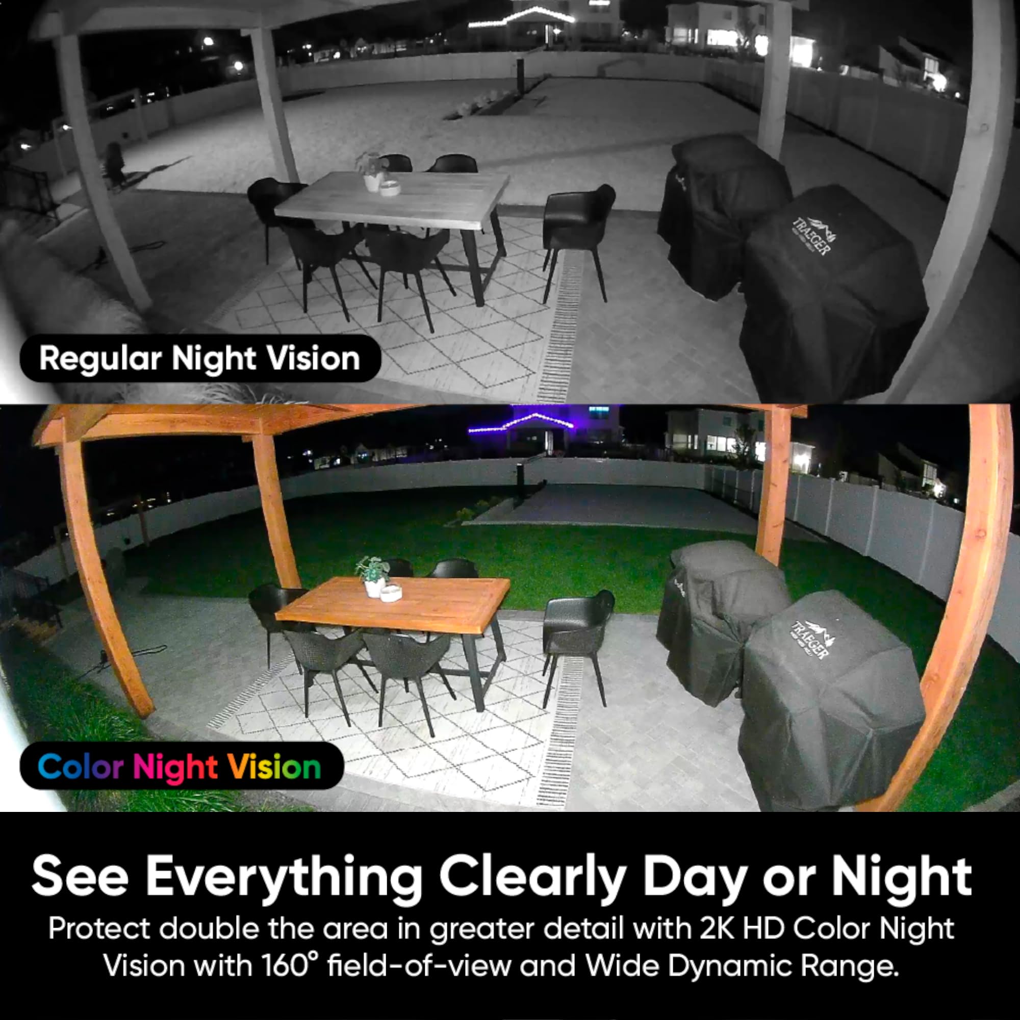 Bulb Cam Security Camera 2K HD Outdoor Light Bulb Camera with Color Night Vision, Dimmable LED Bulb, Motion Detection, Siren Alarm, Compatibility with Alexa/Google Assistant, Free Expert Support