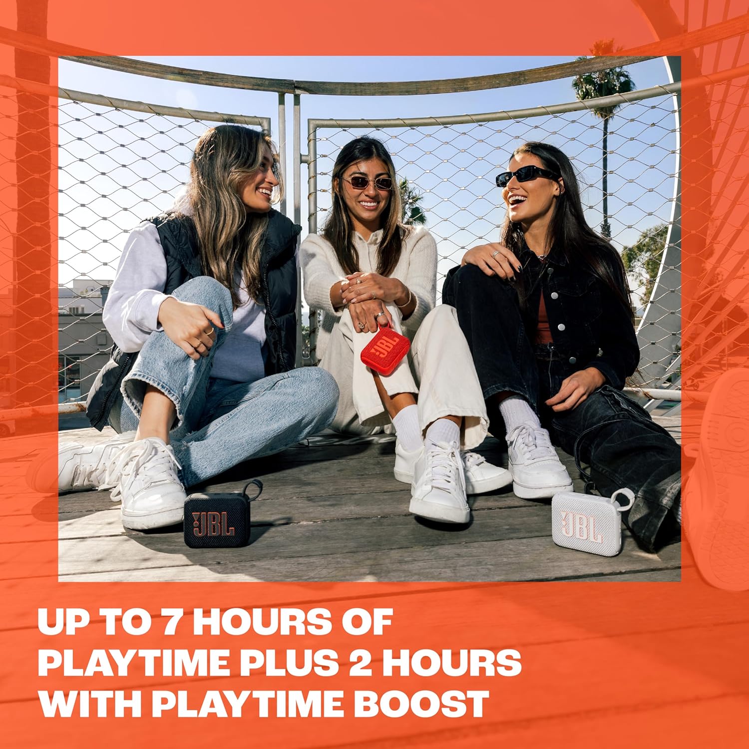 JBL Go 3 - Portable Bluetooth Speaker, Built-in Battery, Waterproof and Dustproof Feature JBLGO3BLUAM, Bonus Keychain LED Included - Blue